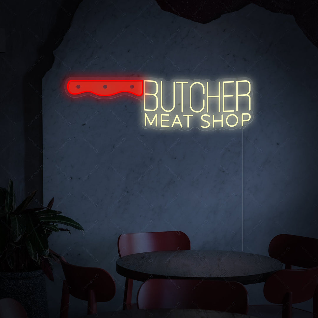 "Butcher Meat Shop" Insegna al neon