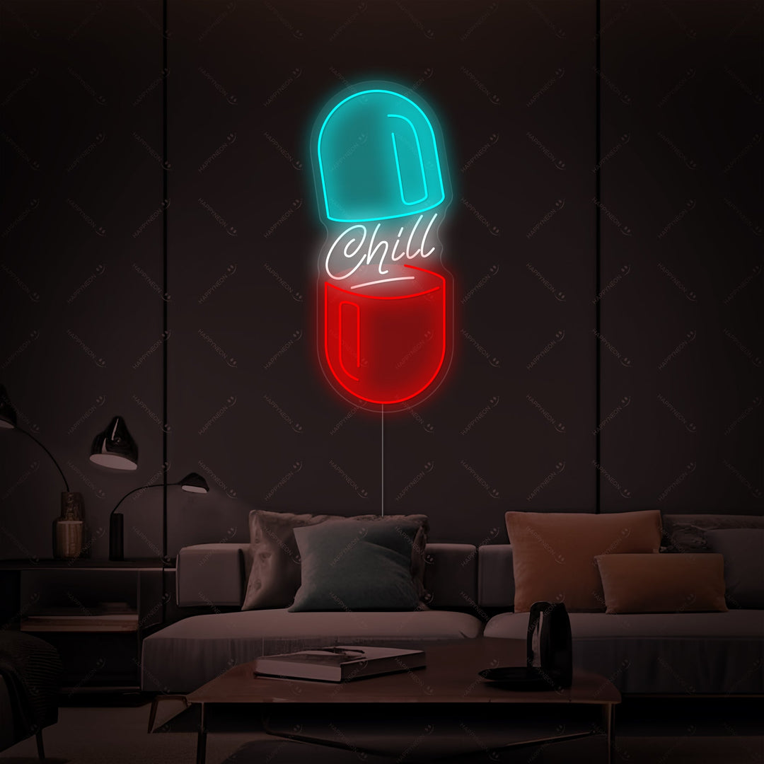 "Chill Pill" Insegna al neon