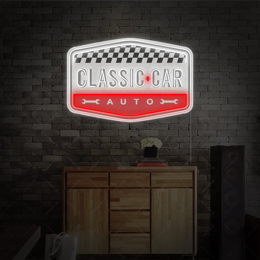 "Classic Car" Insegna al neon