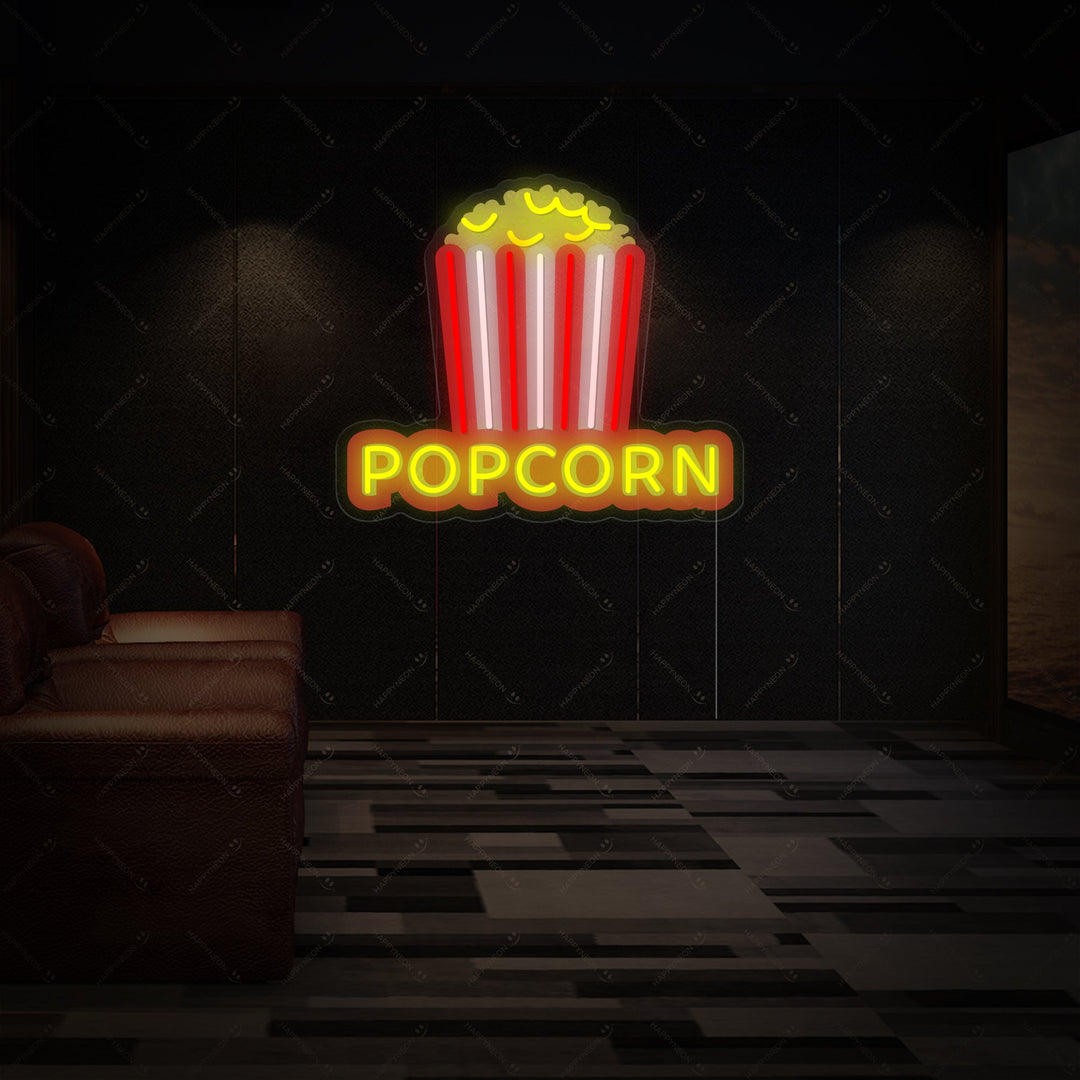 "popcorn" Insegna al neon