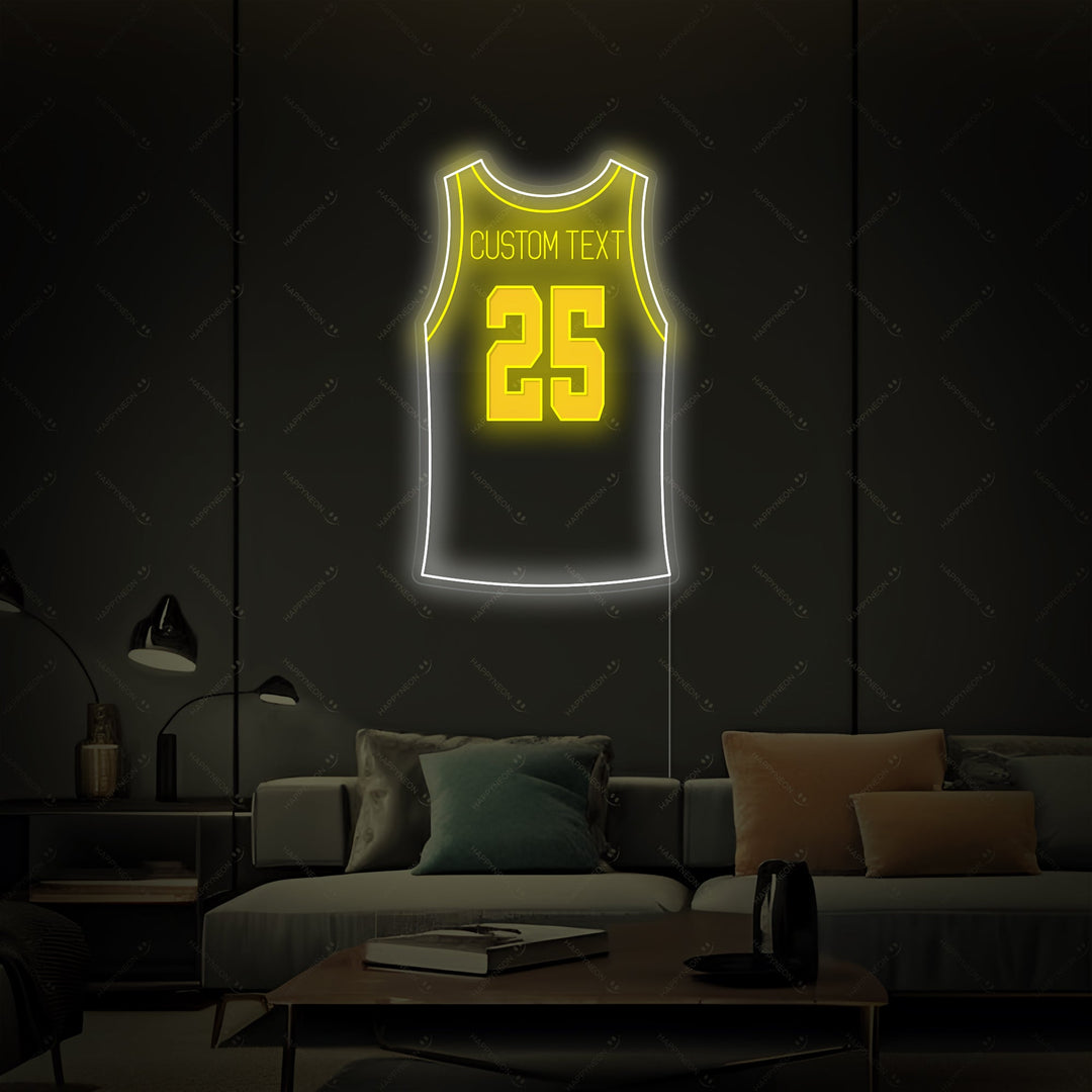 "Maglia da basket personalizzata" Insegna al neon