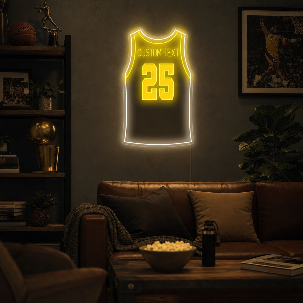 "Maglia da basket personalizzata" Insegna al neon