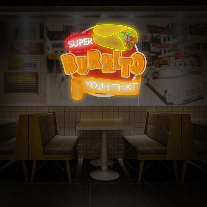 "Logo Burrito personalizzato" Insegna al neon