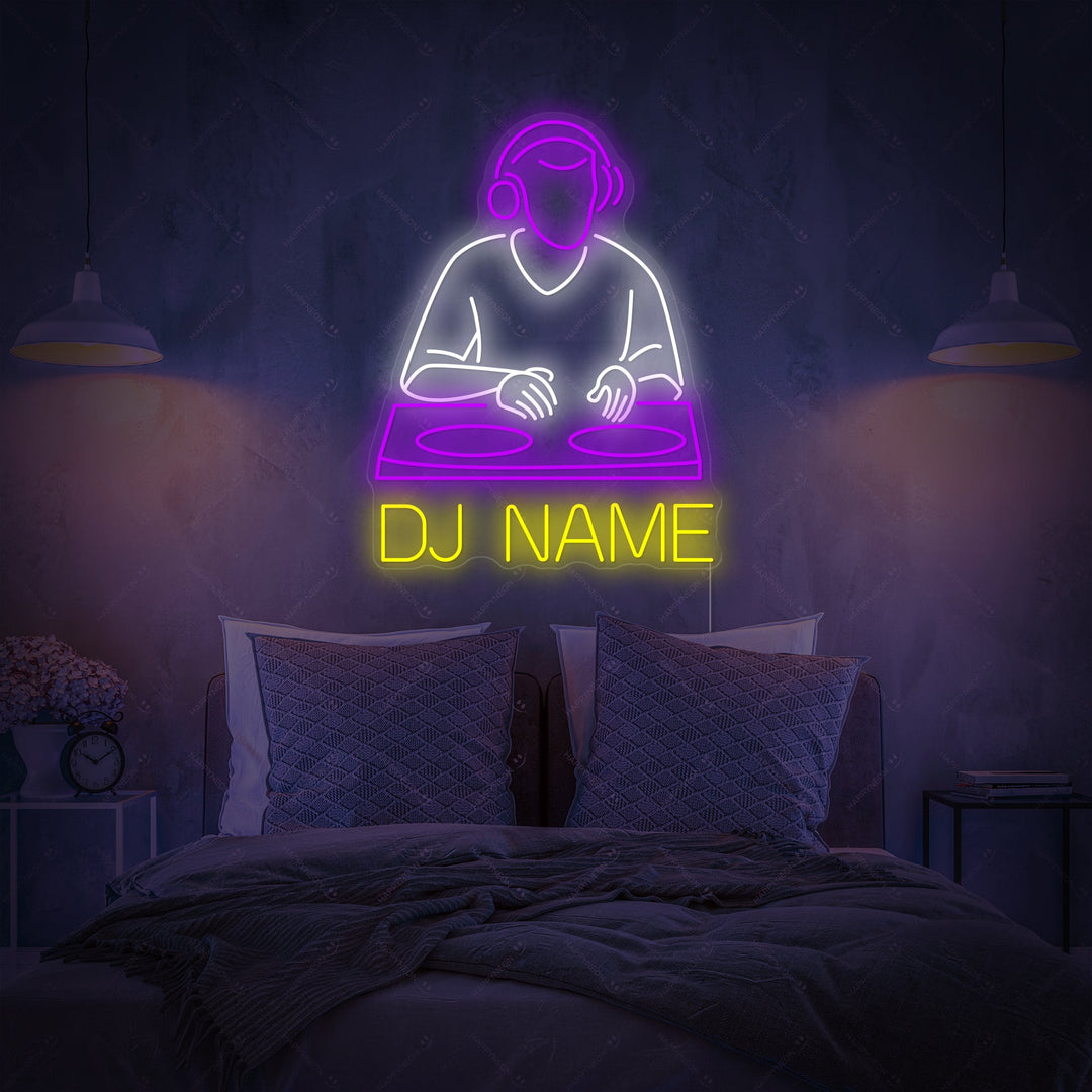 "Logo Dj personalizzato" Insegna al neon