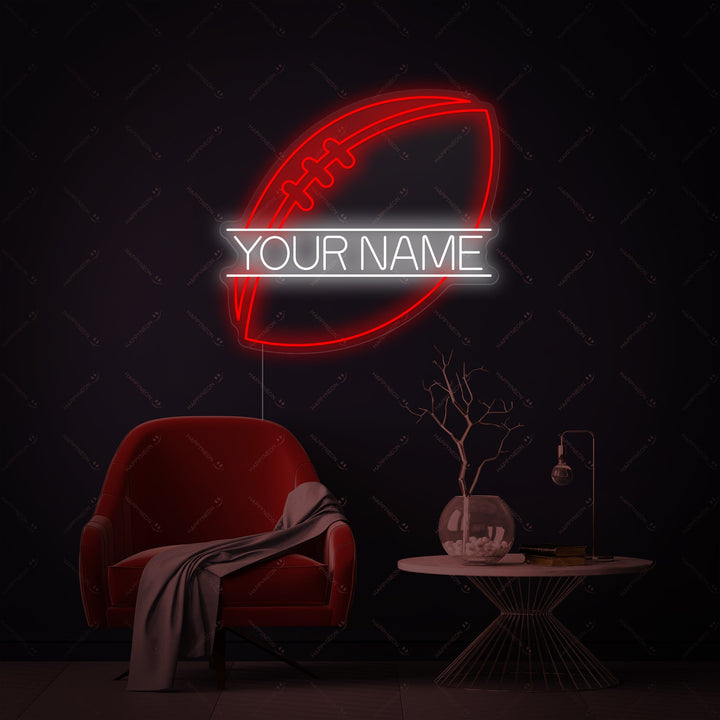"Calcio personalizzato" Insegna al neon