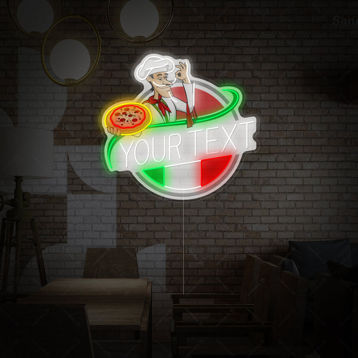 "Logo ristorante italiano personalizzato" Insegna al neon