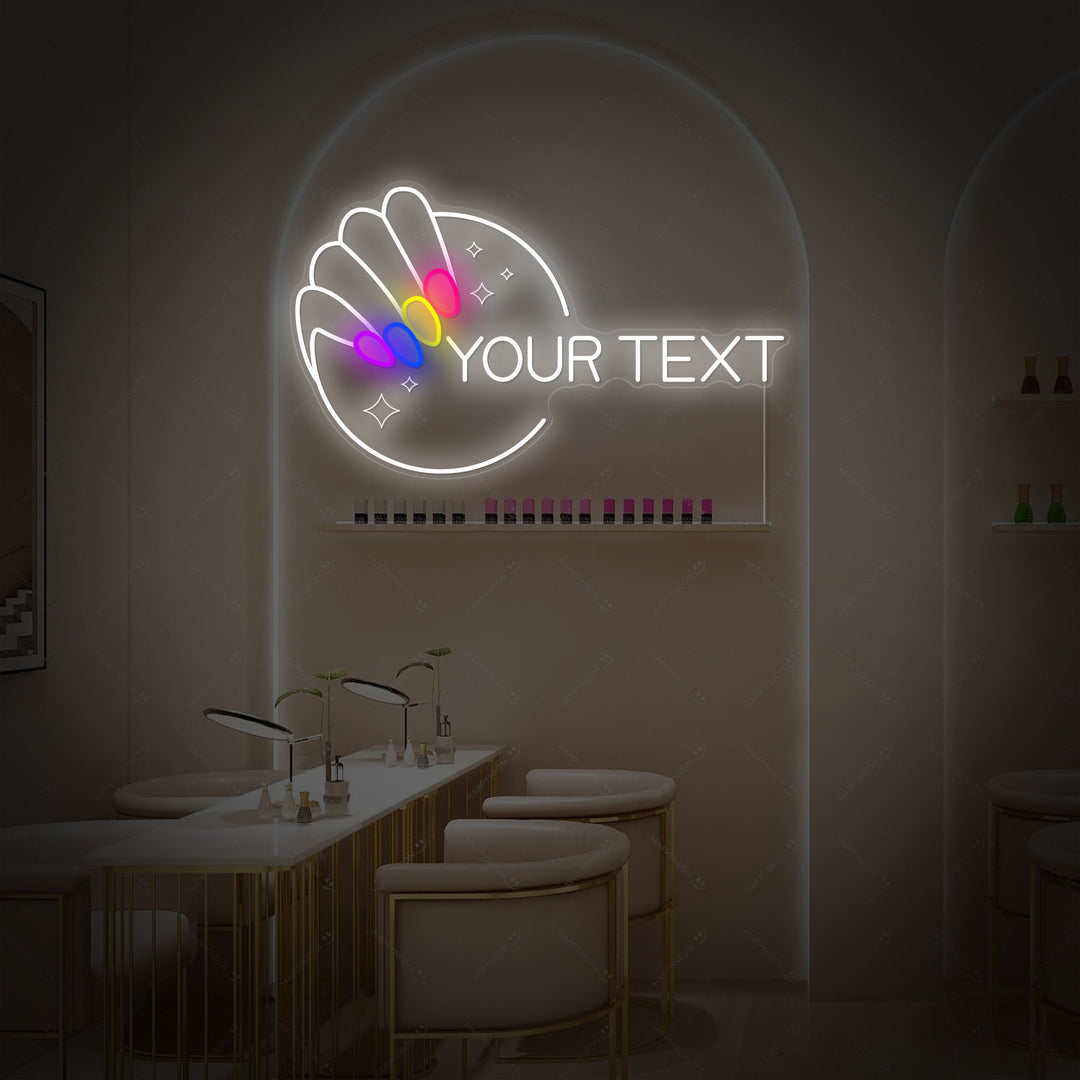 "Logo unghie personalizzato" Insegna al neon