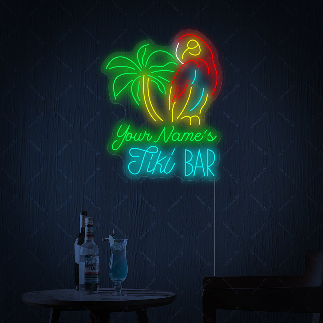 "Custom Tiki Bar" Insegna al neon