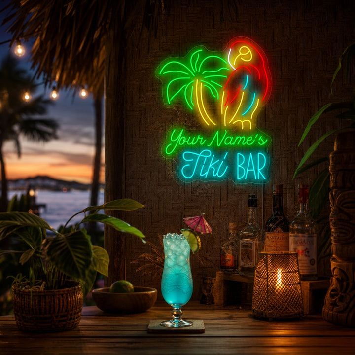 "Custom Tiki Bar" Insegna al neon