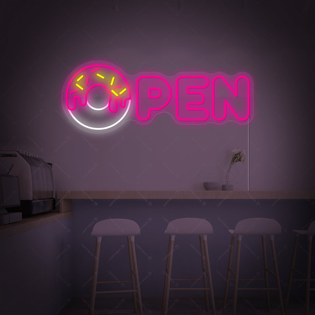 "Ciambella aperta" Insegna al neon