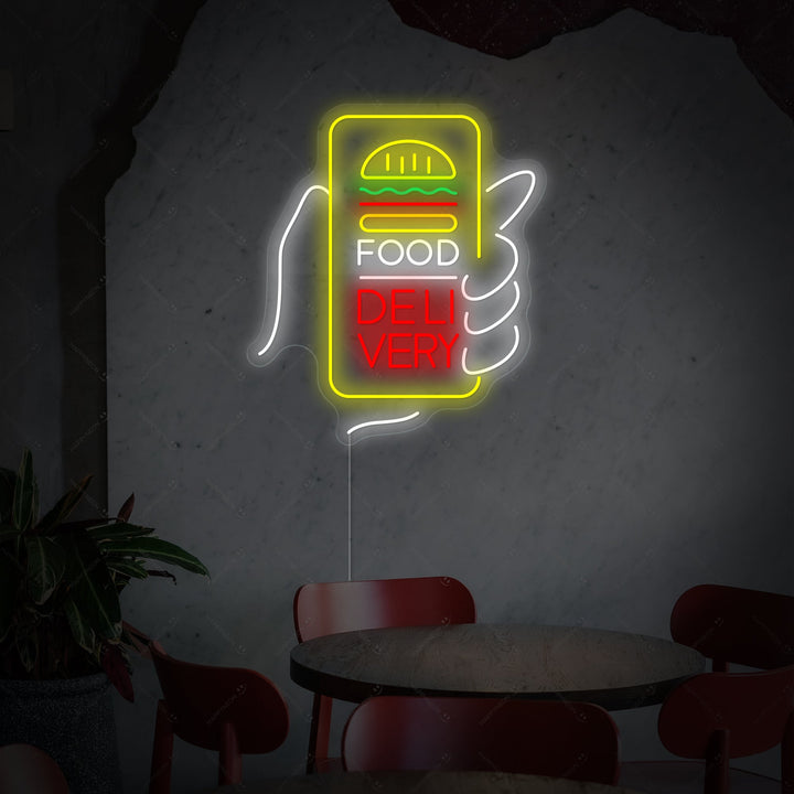 "Food Delivery" Insegna al neon