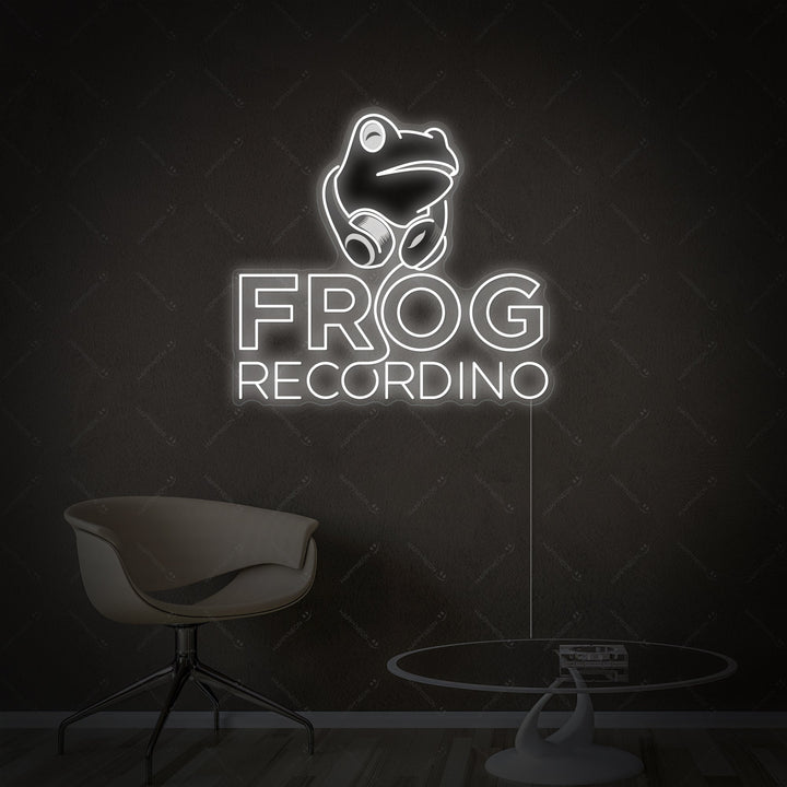 "Frog Recording" Insegna al neon