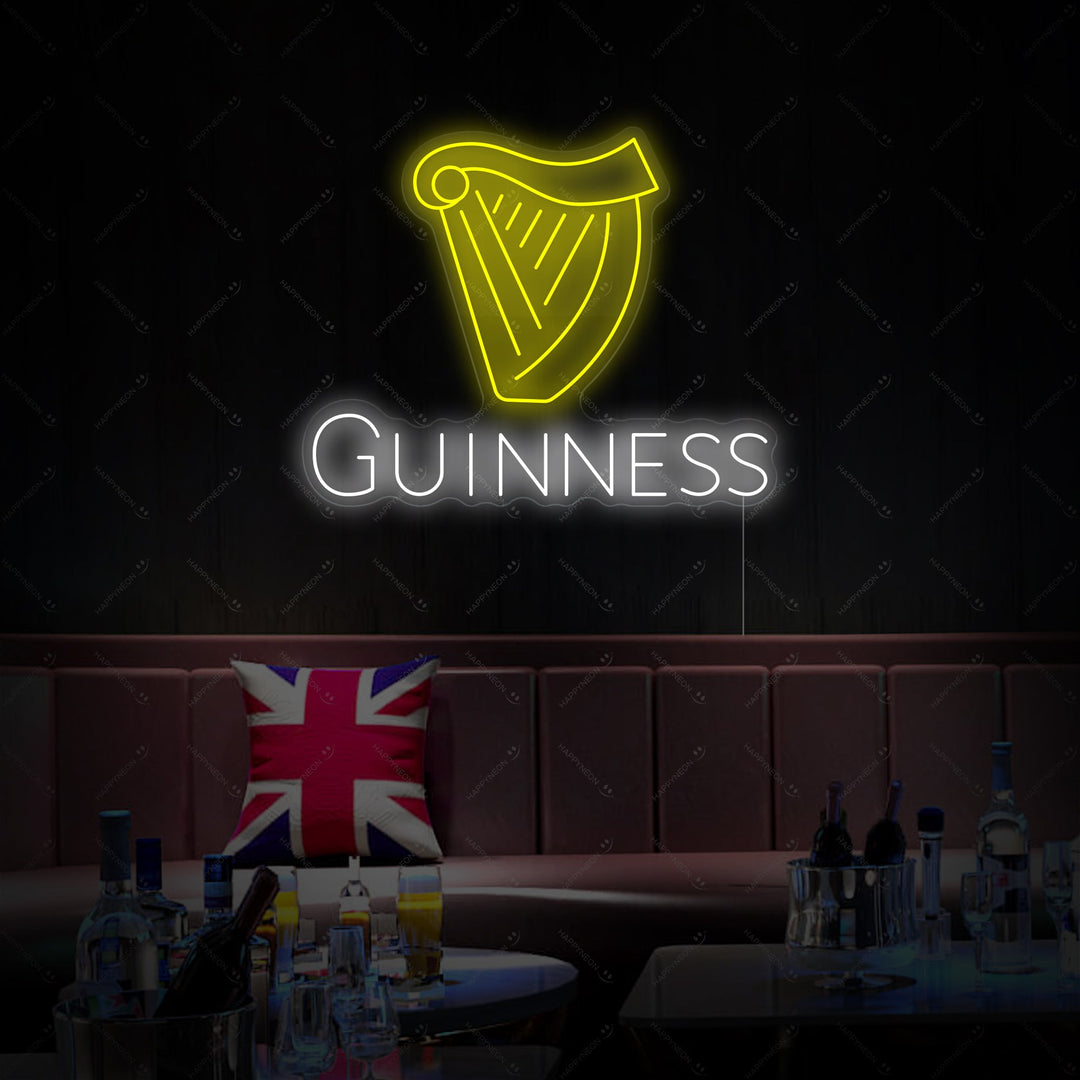 "Guin Irish Lager" Insegna al neon