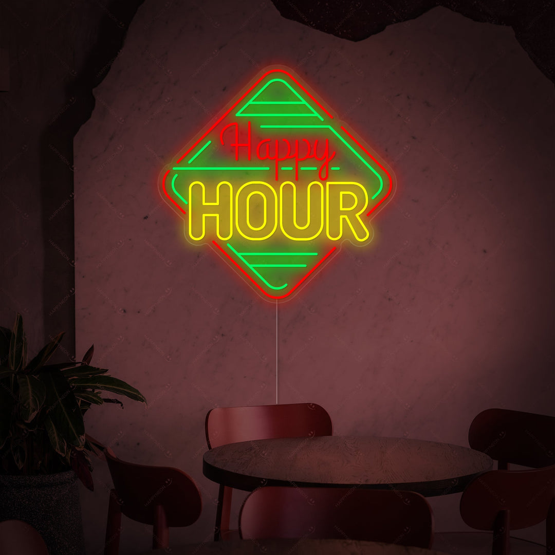 "Happy Hour" Insegna al neon