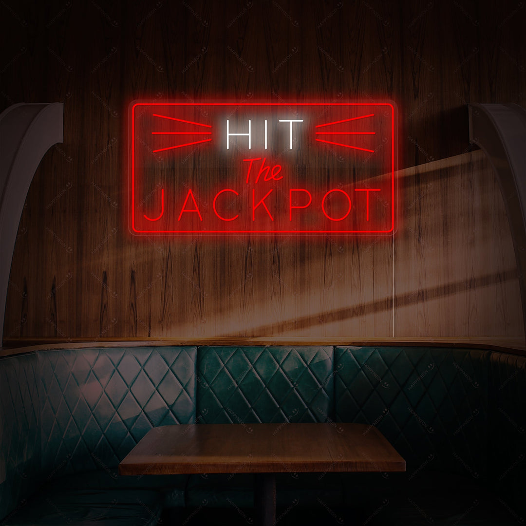 "Hit The Jackpot" Insegna al neon