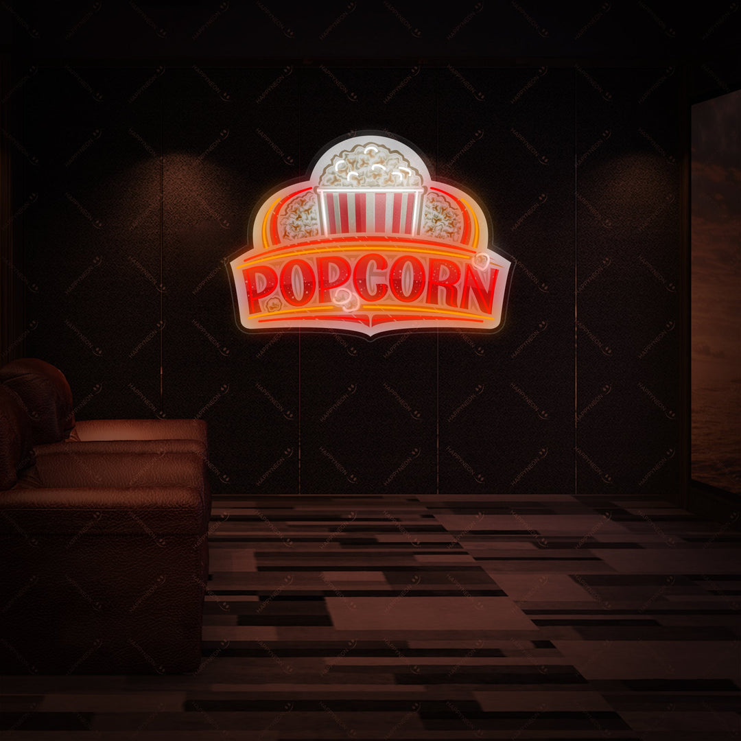 "popcorn" Insegna al neon