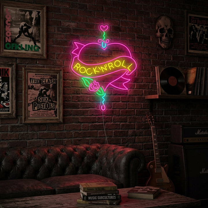 "Rock N Roll" Insegna al neon