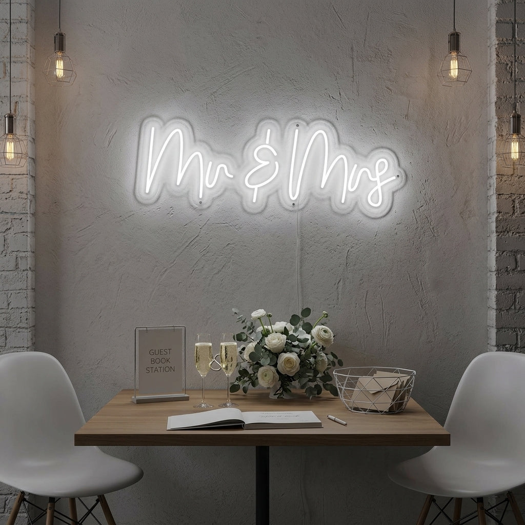 "Mr And Mrs" Insegna al neon