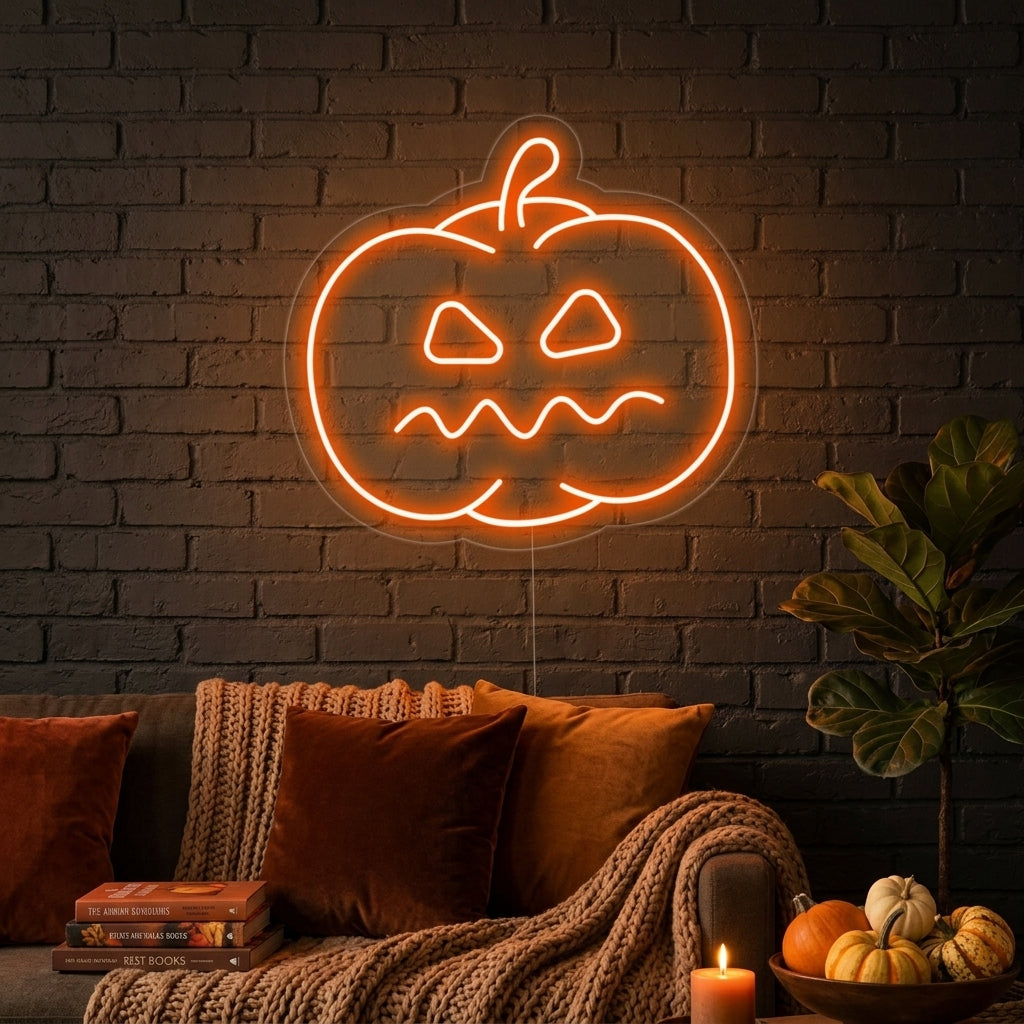 "Zucca Di Halloween" Insegna al neon
