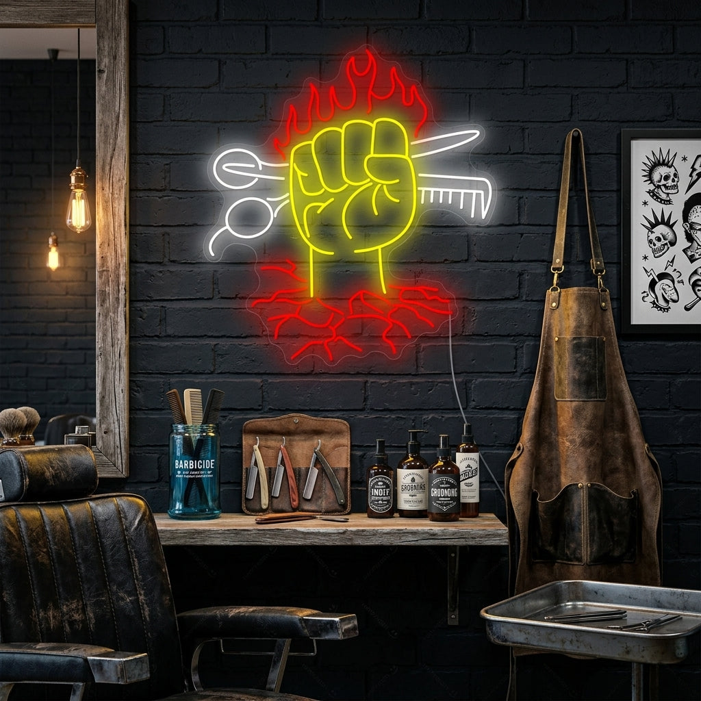 "Salone di bellezza per capelli" Insegna al neon