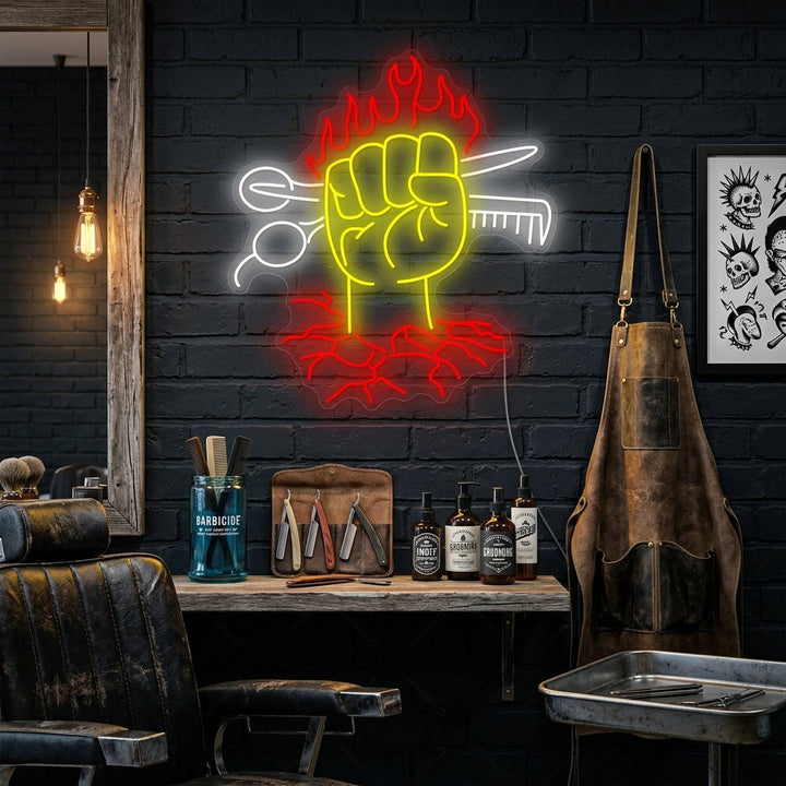 "Salone di bellezza per capelli" Insegna al neon