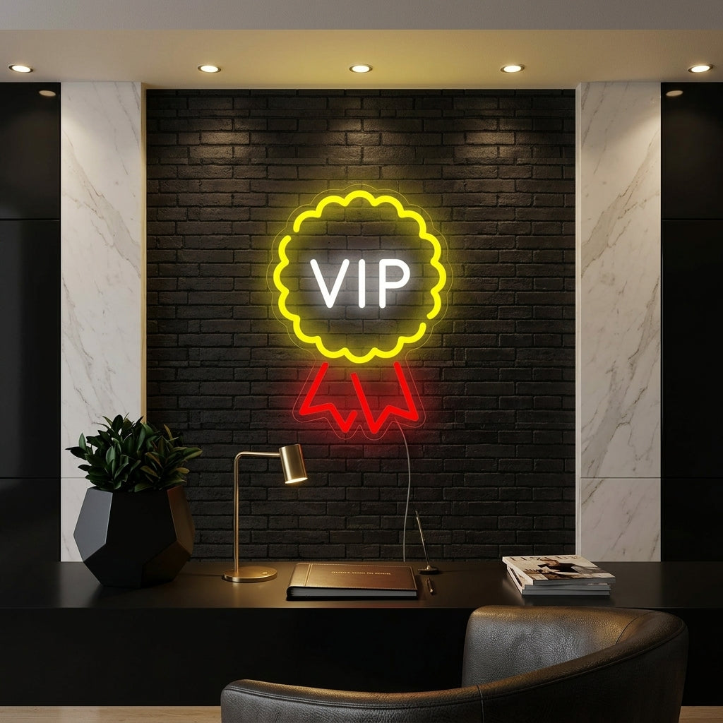 "Sala VIP, Lounge Vip" Insegna al neon