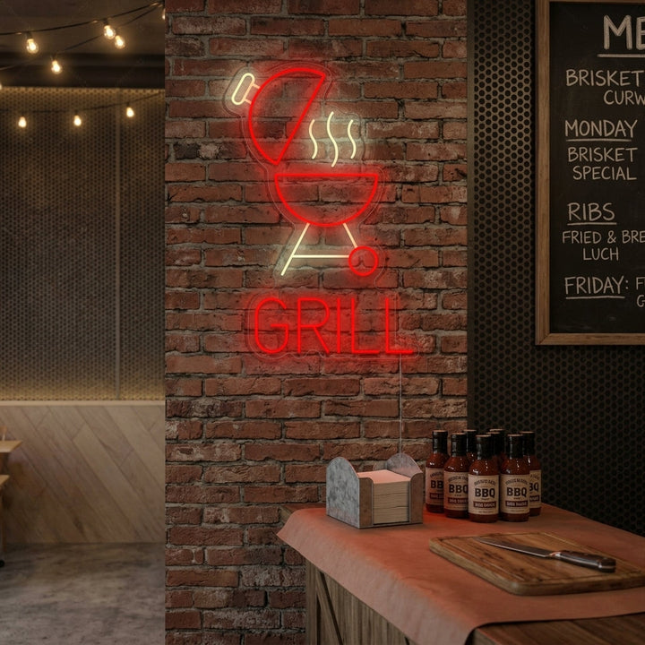 "BBQ Grill" Insegna al neon