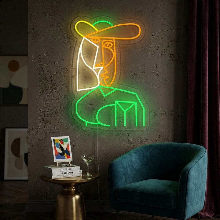 "Busto Di Donna Pablo Picasso" Insegna al neon