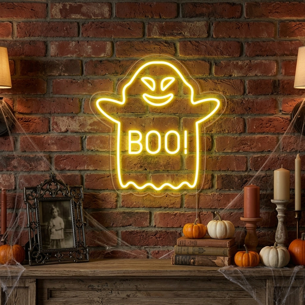 "Boo Fantasma" Insegna al neon