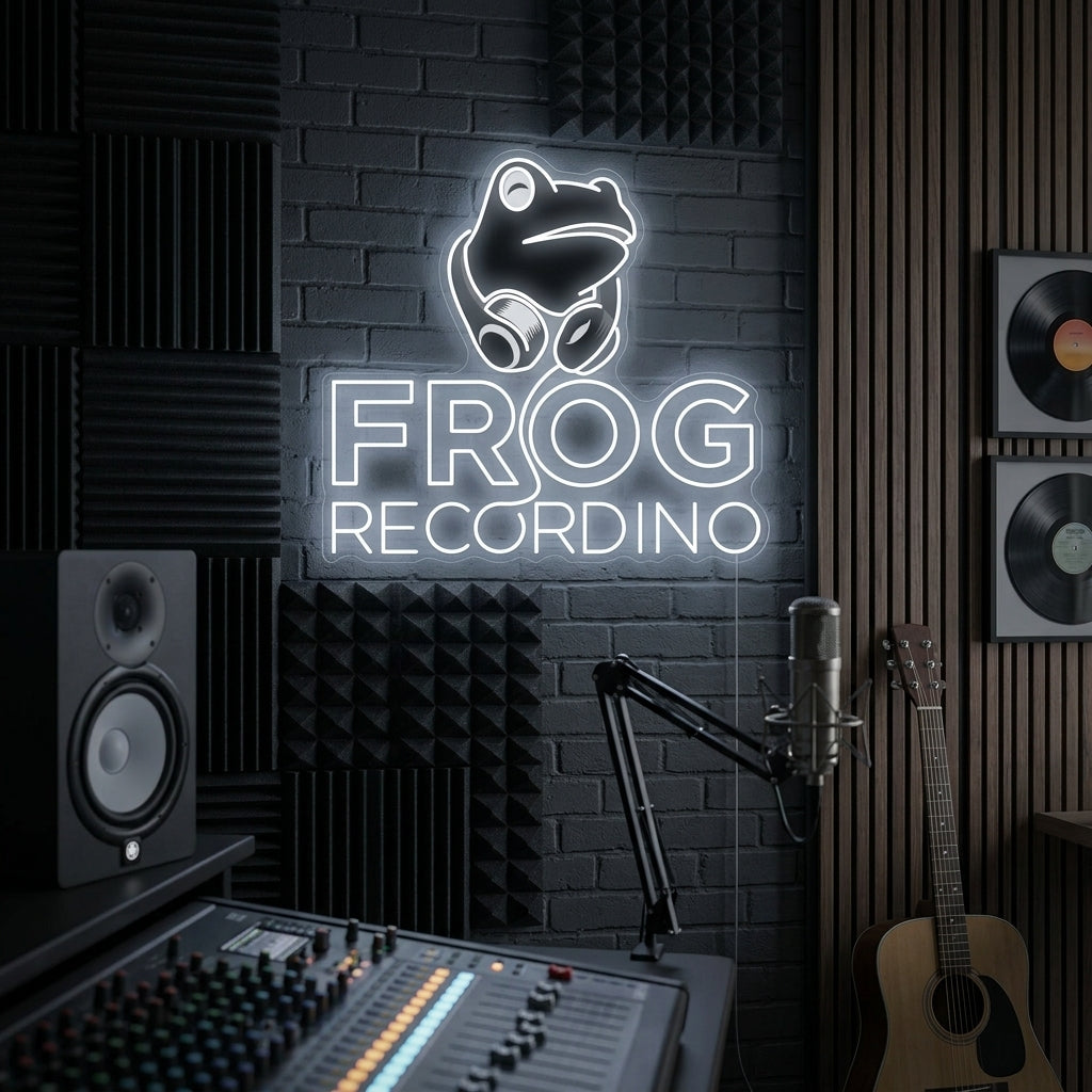 "Frog Recording" Insegna al neon
