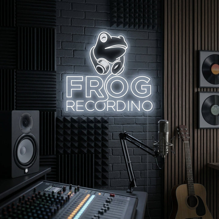 "Frog Recording" Insegna al neon