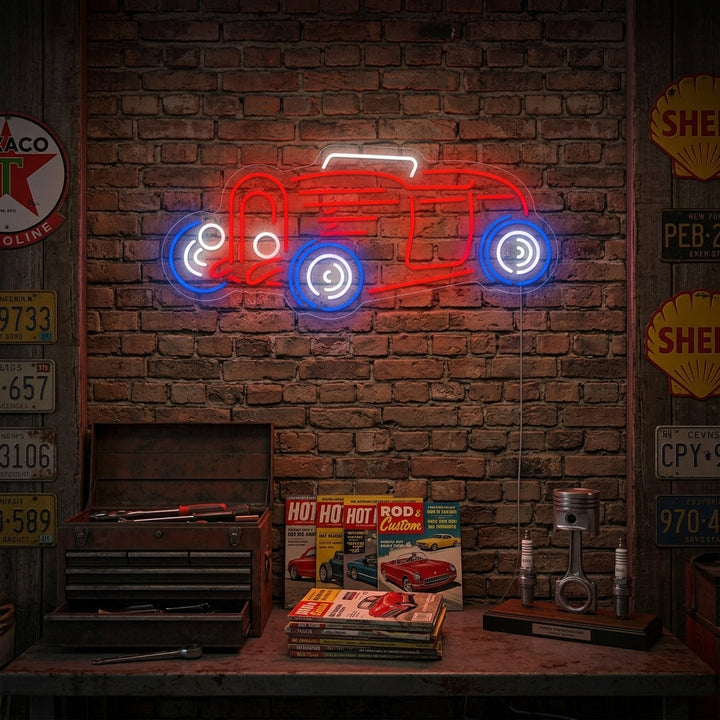 "Auto Hot Rod" Insegna al neon