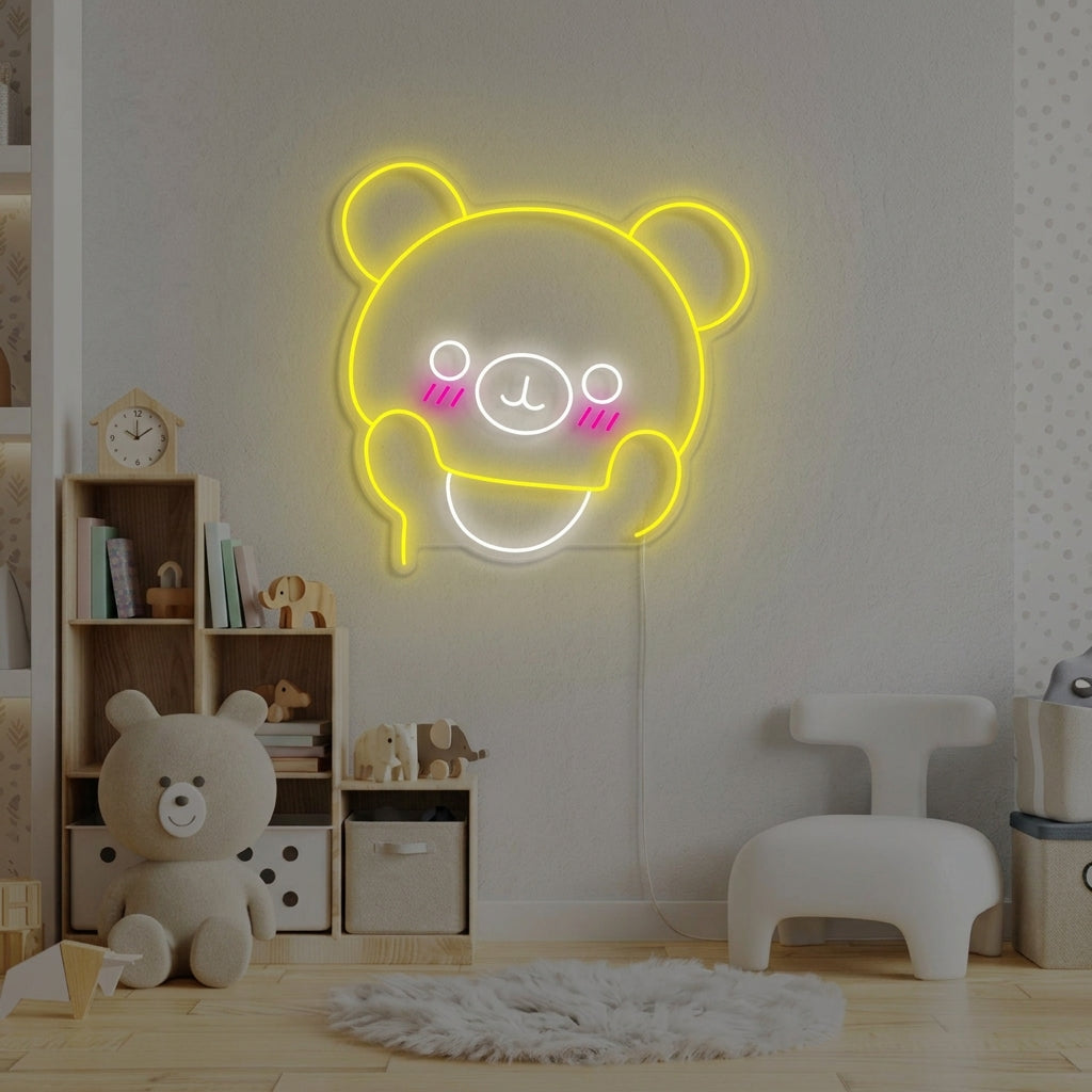 "Orso Carino, Decorazione Camera Dei Bambini" Insegna al neon