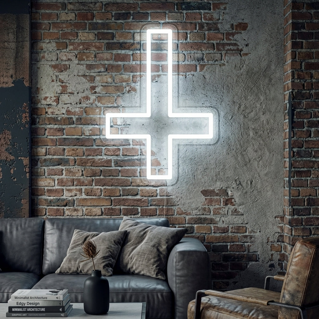 "Croce Cristiana Di San Pietro" Insegna al neon