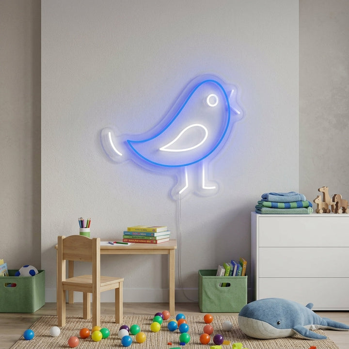 "Uccello, Decorazione Camera Dei Bambini" Insegna al neon