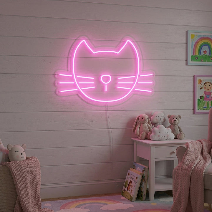 "Gattino carino rosa" Insegna al neon