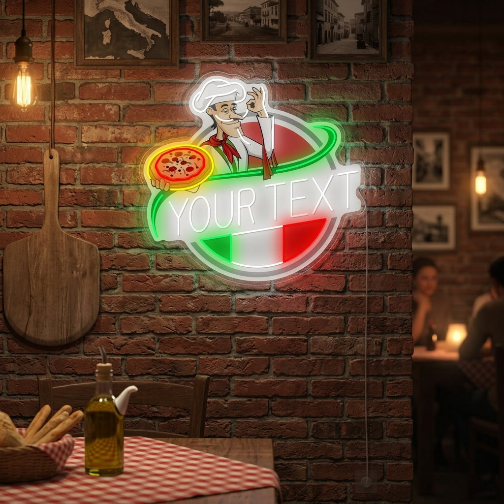 "Logo ristorante italiano personalizzato" Insegna al neon