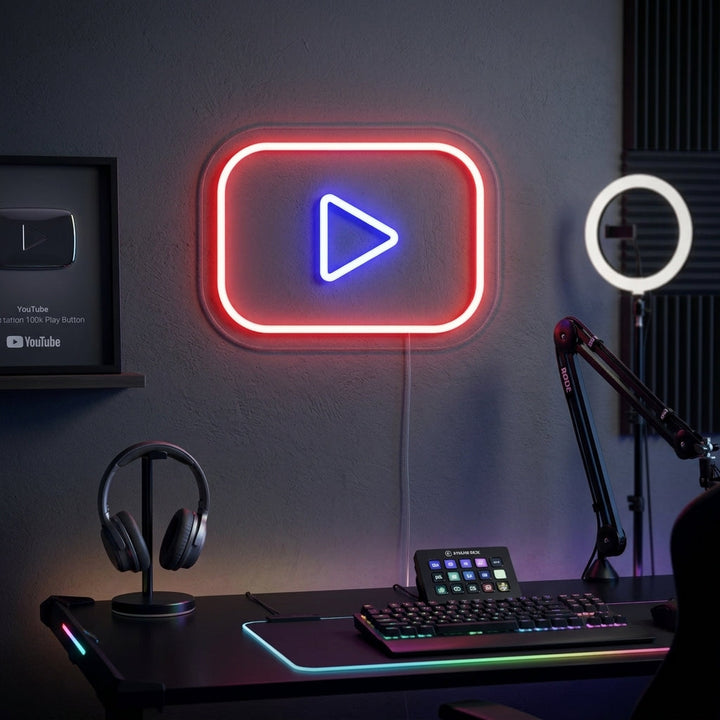 "Logo Youtube" Insegna al neon