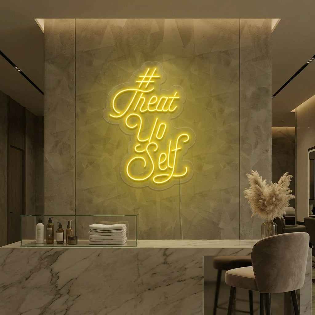 "Treat Yo Self" Insegna al neon