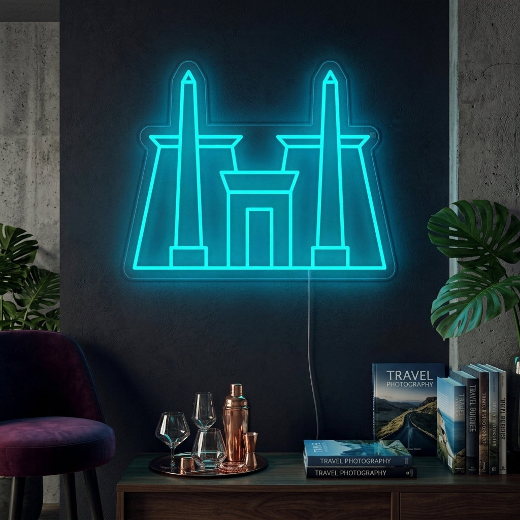 "Tempio Di Karnak In Egitto" Insegna al neon