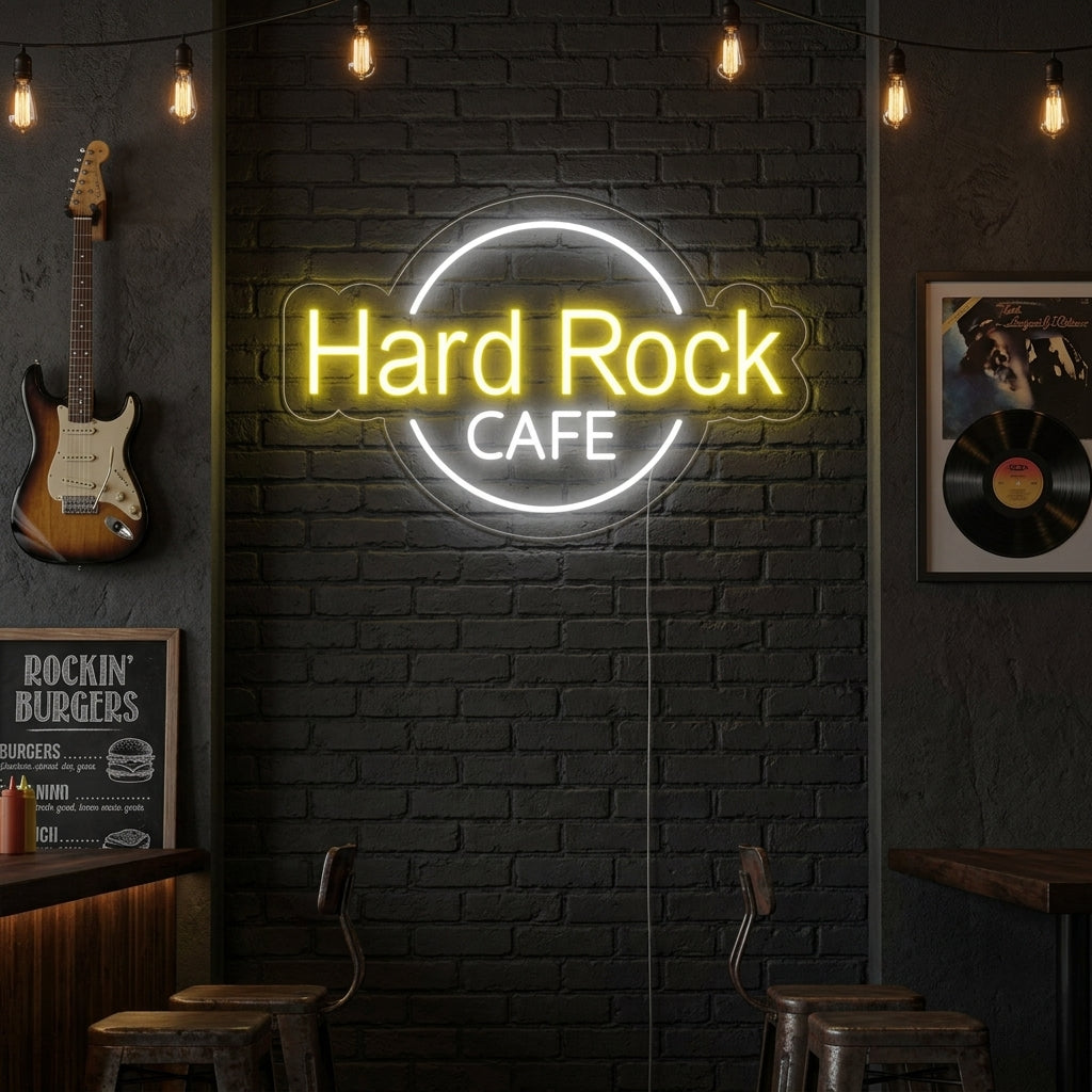 "Hard Rock Cafe" Insegna al neon