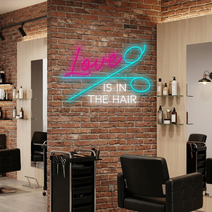 "Love Is In The Hair" Insegna al neon