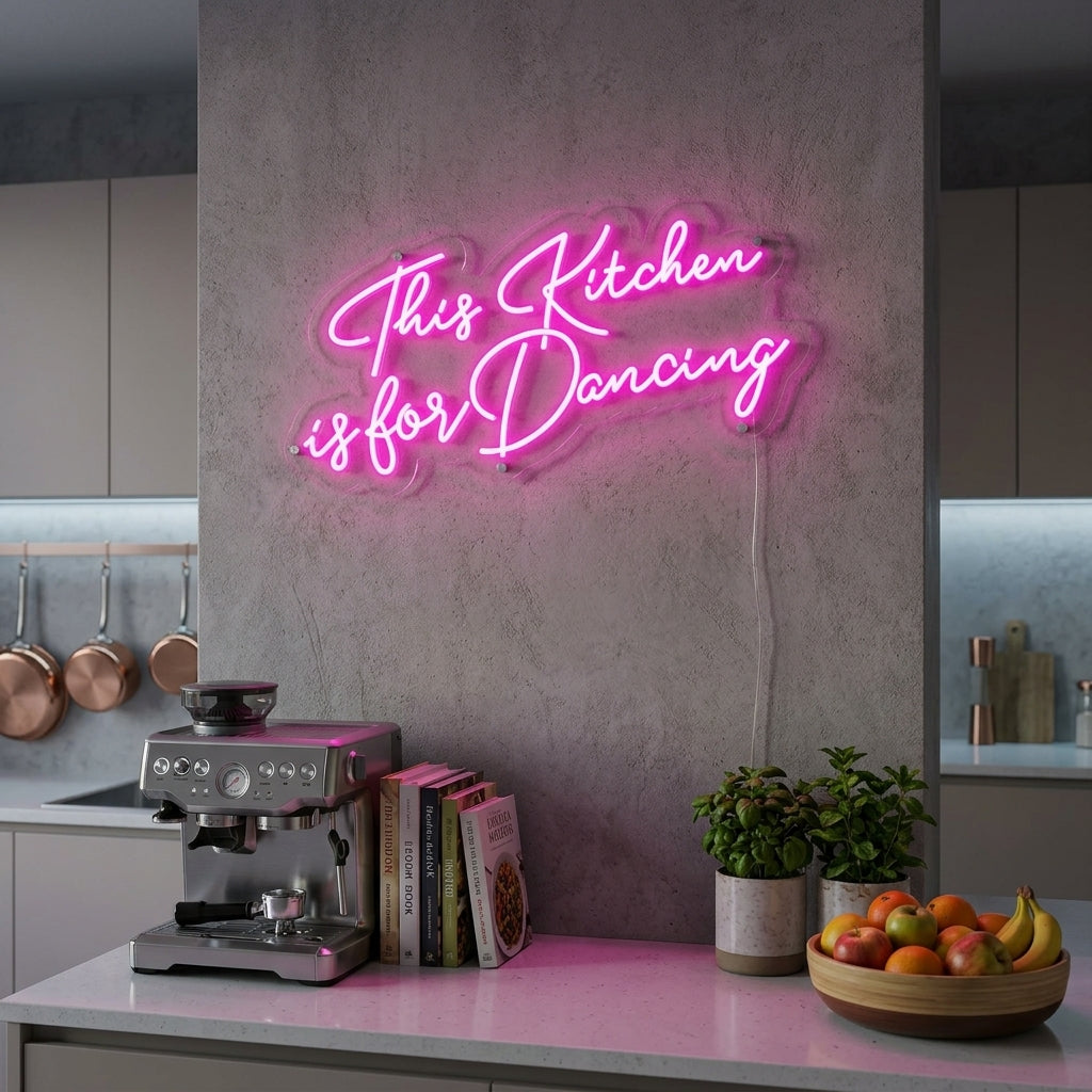 "This Kitchen Is-For Dancing" Insegna al neon