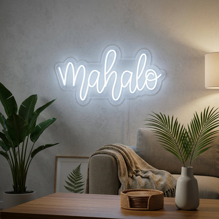 "Mahalo Hawaiian Thank You" Insegna al neon
