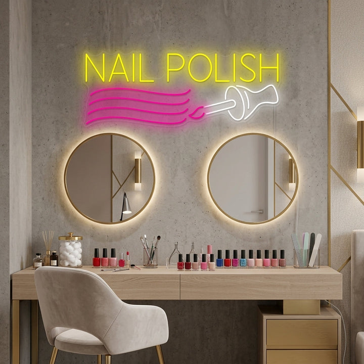 "Nail Polish" Insegna al neon