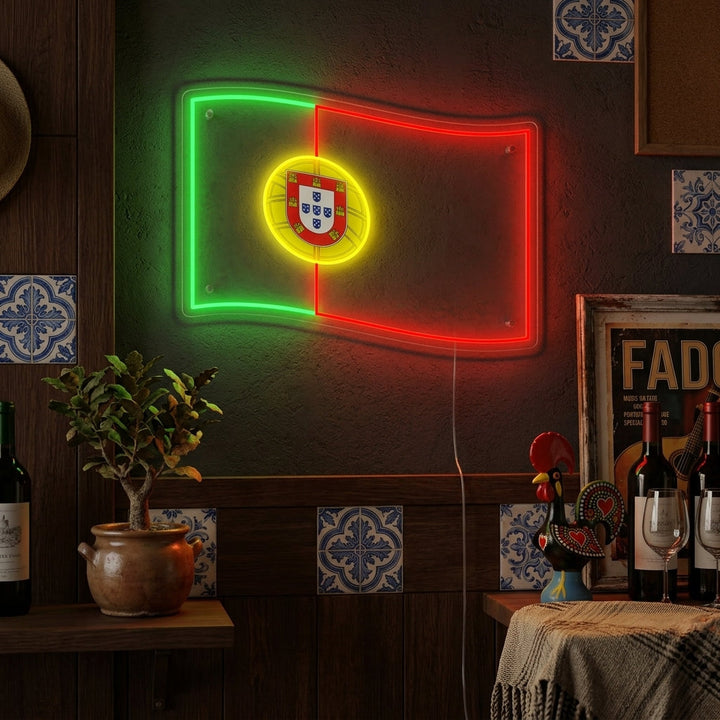 "Bandiera Del Portogallo" Insegna al neon