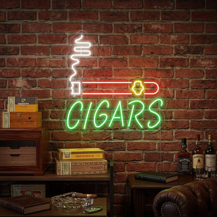 "Cigars, negozio di sigari" Insegna al neon