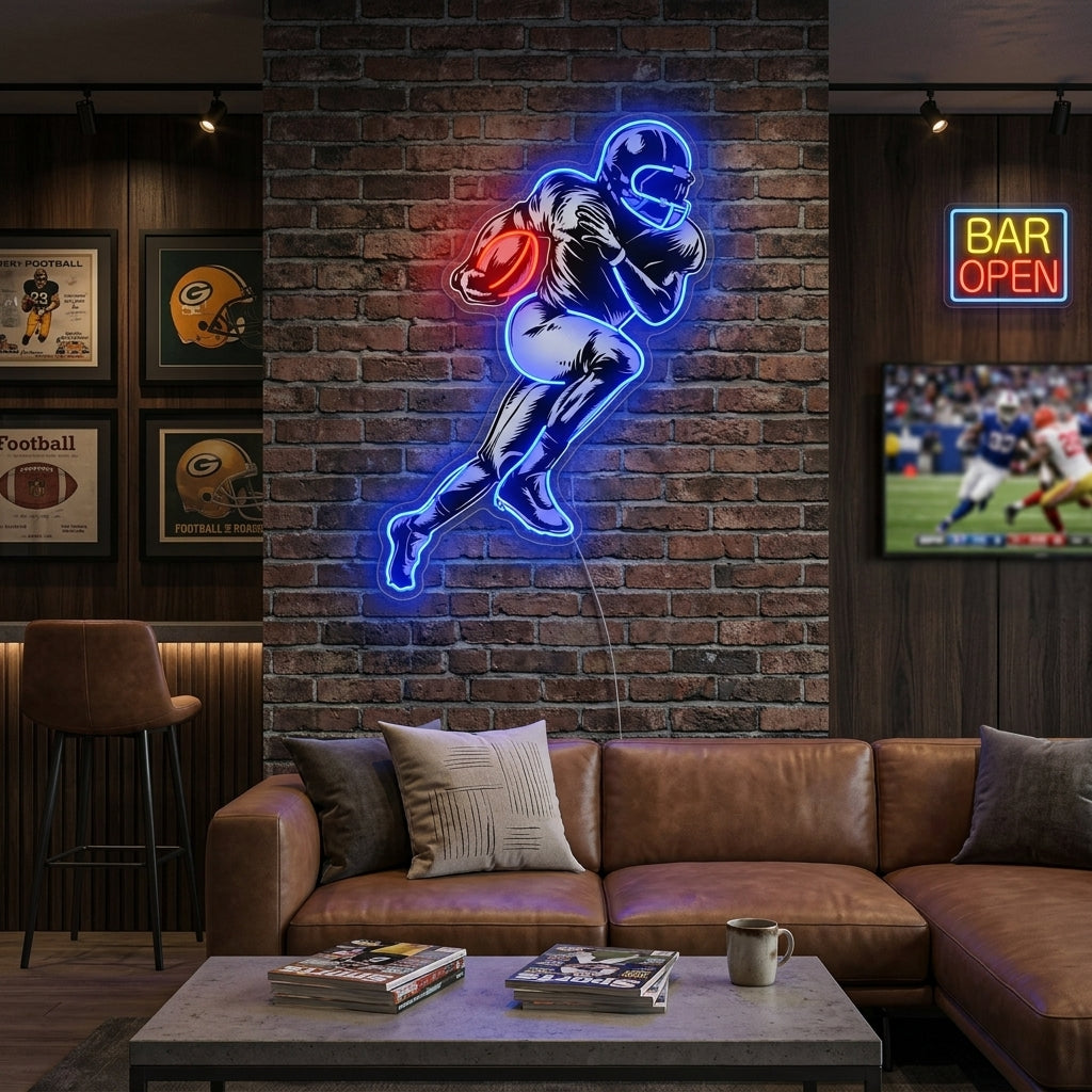 "Giocatore di calcio americano" Insegna al neon