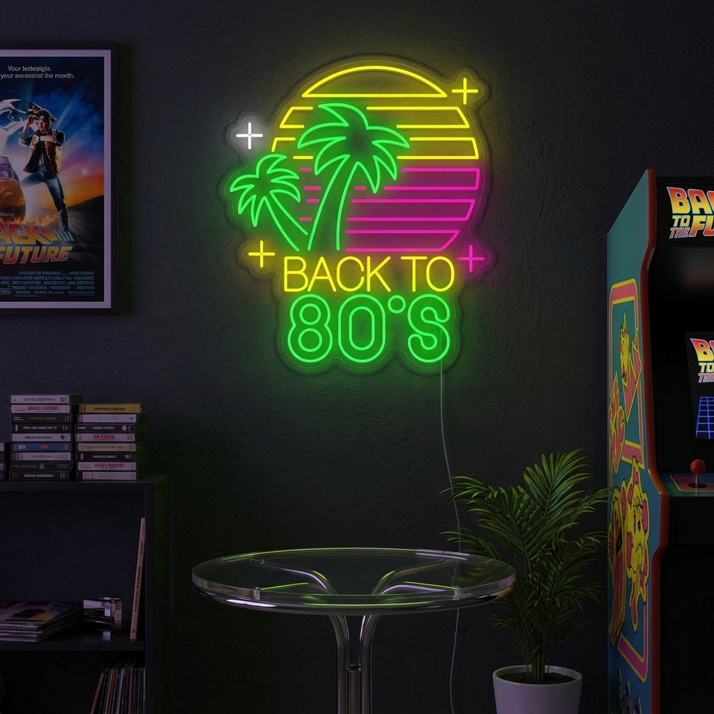 "Back To 80s" Insegna al neon