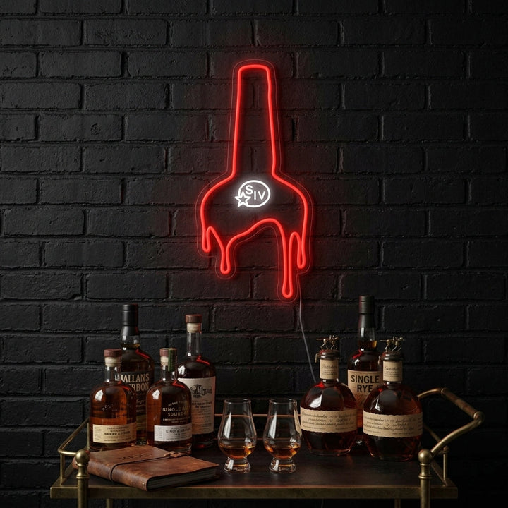 "Makers Whisky Bar" Insegna al neon